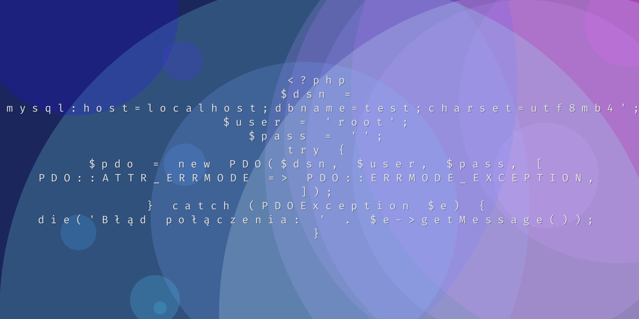 Wizualizacja tematu Realizacja Query Buildera w PHP z wykorzystaniem PDO