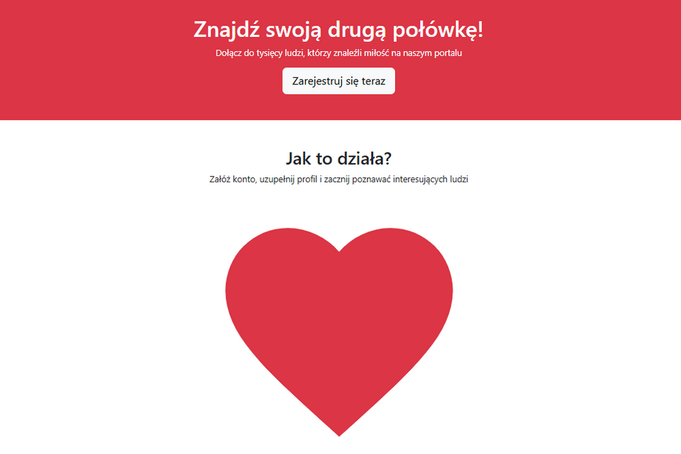 Obraz ze stroną główną