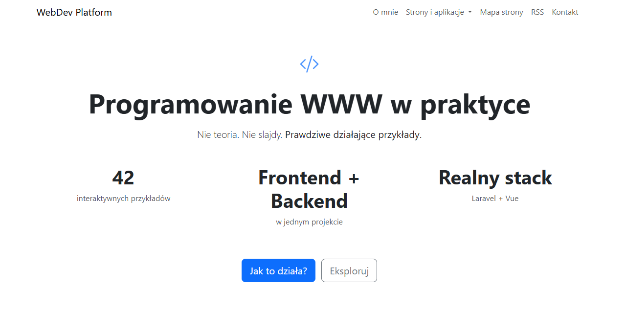 Zdjecie zwiazane z WebDev Platform  interaktywna platforma developerska